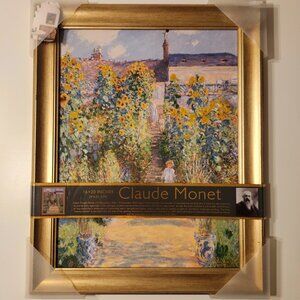 Claude Monet The Artist's Garden at Vetheuil Oil Hand Painted Art Print Canvas